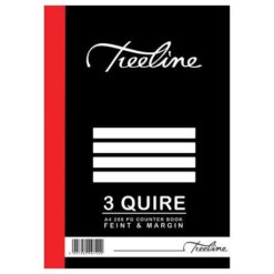 Treeline - A4 Counter Book 3 Quire Feint And Margin, 288 Pages - Image 1