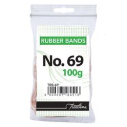 Treeline - No. 69 Rubber Bands - 100gm 150 x 6mm - Pack of 10 - Image 1