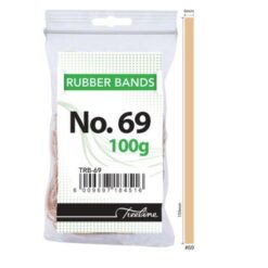 Treeline - No. 69 Rubber Bands - 100gm 150 x 6mm - Pack of 10 - Image 2