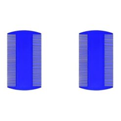 Lucky - Blue Double Sided Fine Tooth Comb , Pack of 2 - Image 1