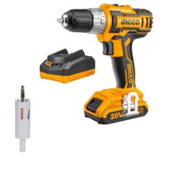 Ingco - Lithium Ion Cordless Drill 20 V + Metal Holesaw - Image 1