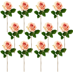 Toolhome Blossoms - Roses - Pink - Pack of 12 Stems - 46cm - Image 1