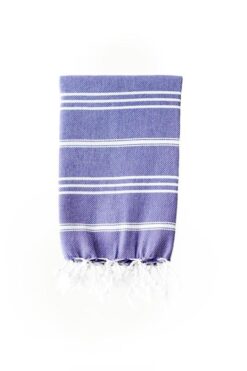 Turkish Hand Towel-100% Cotton - Elim Dark Purple (60x90cm) - Image 1