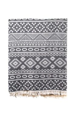 Turkish Bath / Beach Towel (100% Cotton) - Motive Black (95x175cm) - Image 1