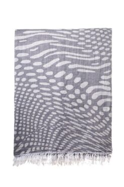 Turkish Bath / Beach Towel (100% Cotton) - Raindrop Dark Grey (95x175cm) - Image 1