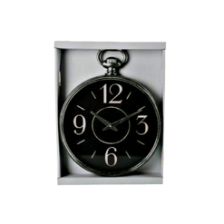 Clock Wall - Qtz - Pocket Watch - 29cm - Assorted - Silver - Image 1