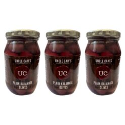 Uncle Cam's - Plain Kalamata Olives 410g - Pack of 3 - Image 1