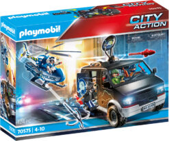 Playmobil Police Helicopter Pursuit with Runaway Van - Image 1