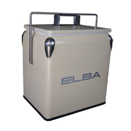 Elba Metal Cooler Box With Handle & Lid – 13l -Pink Red – Cream – Turquoise – Turquoise