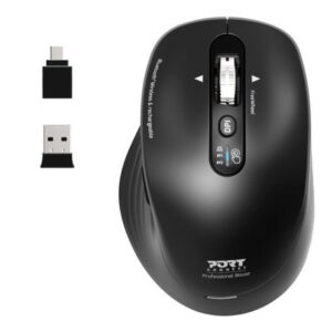 Port Connect Business 2.4GHz Rechargeable Bluetooth Wireless Mouse – Black
