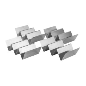 LK’s – Stainless Steel Taco Holder Set – 4-Piece Rack