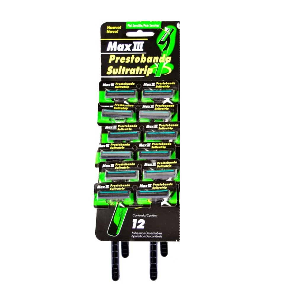 SourceDirect – Disposable Shaving Razors (3-Blade Precision Shave) -12 Pack