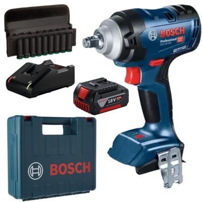 Bosch – Cordless Impact Wrench with 5.0Ah Battery, Charger & 9Pc Socket Set