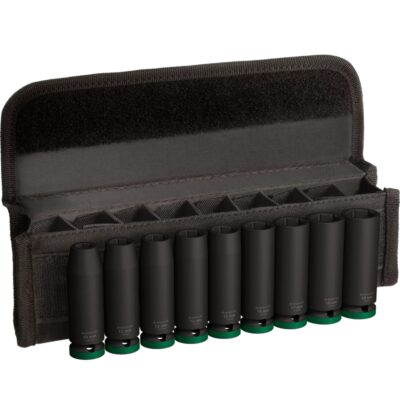 Bosch – Professional 9-Piece Impact Socket Set (1/2″, Deep) in Pouch / 10-19mm