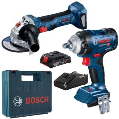 Bosch – Cordless Impact Wrench & Angle Grinder with 2.0Ah Battery & Charger