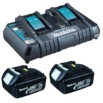 Makita – Rapid Optimum Dual Port Charger (18V ) with 2 x 3.0Ah Batteries