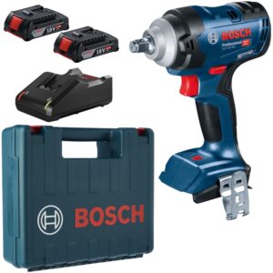 Bosch – Cordless Prof. Impact Wrench with 2 x 2.0Ah Batteries & Charger