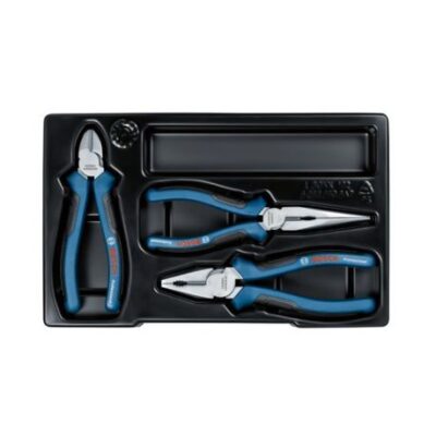 Bosch 3pc Plier Set: Combination Plier, Long Nose Plier,Diagonal Cutter