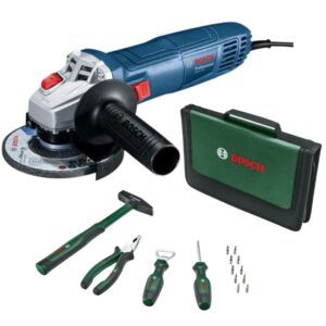 Bosch – Corded Grinder (GWS 700) – 115mm with 14 Piece Hand Tool Set