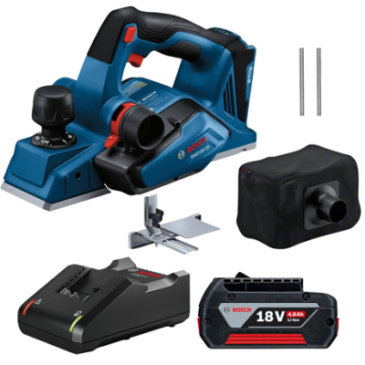 Bosch – Cordless Planer (GHO 185-LI) with 4.0Ah Battery and Charger