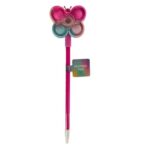 Colour Me – Novelty Push Pop Spinner Pen – Pink (1 Pen)