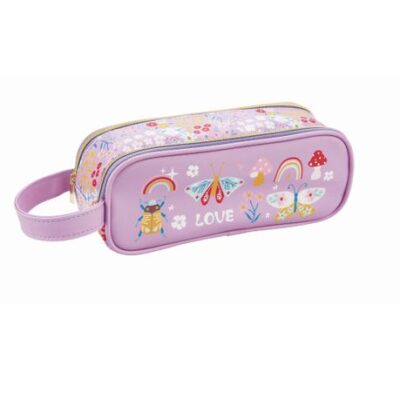 Colour Me – Pencil Bag Plus Wrist Band – Pink Butterfly (20cm)