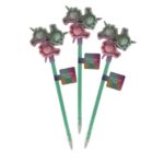 Colour Me – Novelty Push Pop Spinner Pen – Turquoise (3 Pack)