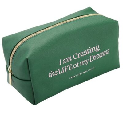 Colour Me – Pencil Bag – Quotes Design (19.5 × 9 × 10cm) – Green