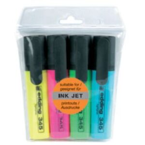 Edding 345 Highlighters (Wallet of 4)