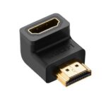 UGreen HD112 HDMI 4K Male to Female Down-angled Connector – Black