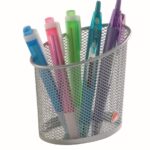 Alba Pencil/Pen Cup Holder – Metallic Grey