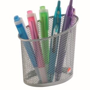 Alba Pencil/Pen Cup Holder – Metallic Grey