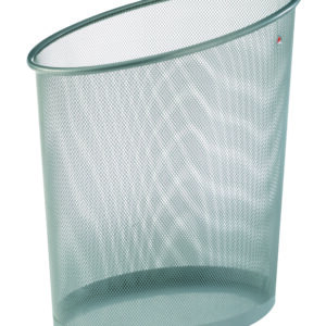 Alba Round Wastebasket – Metallic Grey