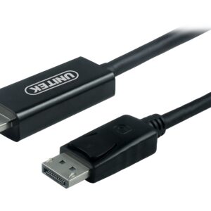 Unitek 1.8m Displayport Male to DVI Male