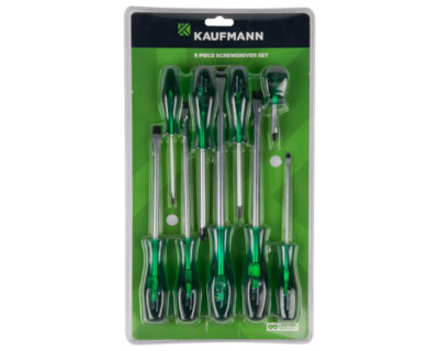 Kaufmann Screwdriver Set – Black Point – 9 Piece