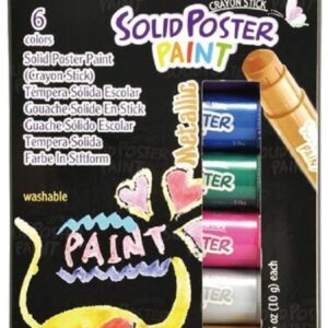 KB Solid Poster Paint Metallic 6 Colours