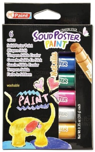 KB Solid Poster Paint Metallic 6 Colours