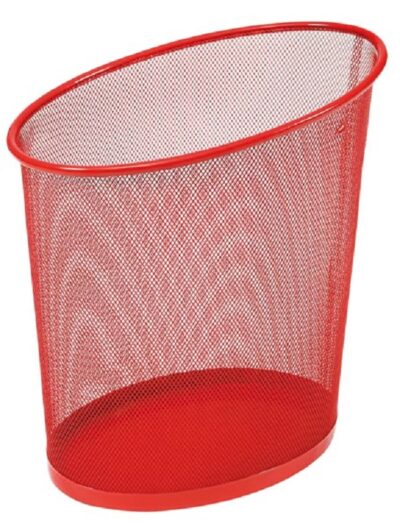 Alba 18litre Round Wastebasket Red