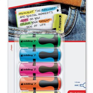 Edding 7/5 Mini Highlighter Set 5 Pcs.