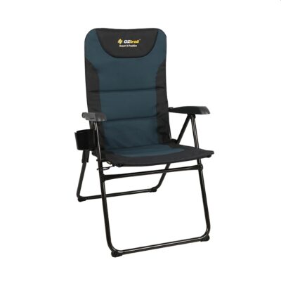 OZtrail Resort 5 Position Folding Camping Chair Navy 150kg