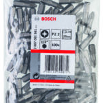 Screwdriver Bit Extra Hard PZ 2, 25 mm, 100-Piece, Plastic Bag