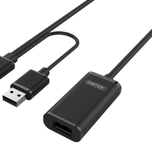 Unitek USB 2.0 Active Extension Cable – Black – 10 m