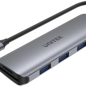 uHUB P5+ 6-in-1 Type-C Hub with 100W Power Delivery and Dual Card Reader