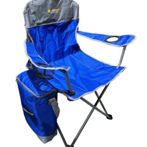 OZtrail Side Chiller Arm Chair With Detachable Cooler Blue 135kg