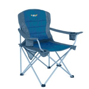 OZtrail Deluxe Jumbo Camping Chair Blue 140kg