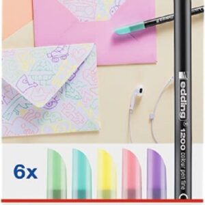 Edding – Pastel Colour Pen Fine 6’s