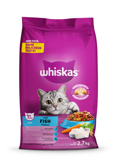 Whiskas Dry Adult Cat Food with Fish Flavour 2.7kg