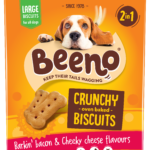 Beeno – Large Breed Traditional Crunchy Biscuit Treats Bacon & Cheese 800g