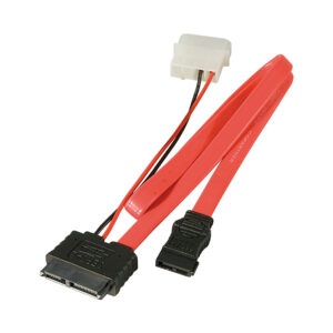 Lindy Internal Slim SATA Cable with 5.25″ PSU Power Connection Cable