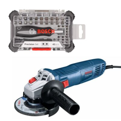 Bosch – Angle Grinder – GWS 700 With Precision Screwdriver Bit Set – 42 Pieces